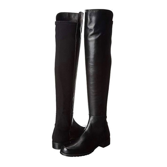 Stuart Weitzman 50-50 Leather Over Knee Boots, 5.5 - Picture 5 of 8